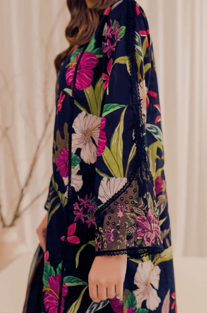 3PC Khaddar Digital Print Shirt with khaddar Printed Dupatta and Trouser - BFU0085 - Image 4