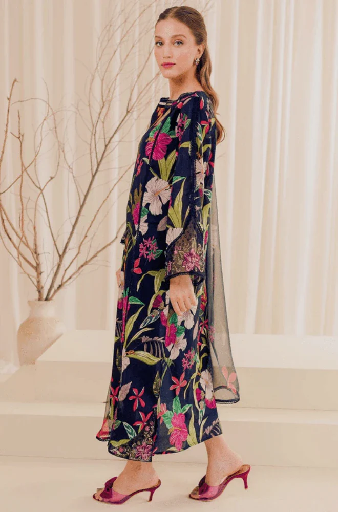 3PC Khaddar Digital Print Shirt with khaddar Printed Dupatta and Trouser - BFU0085 - Image 6