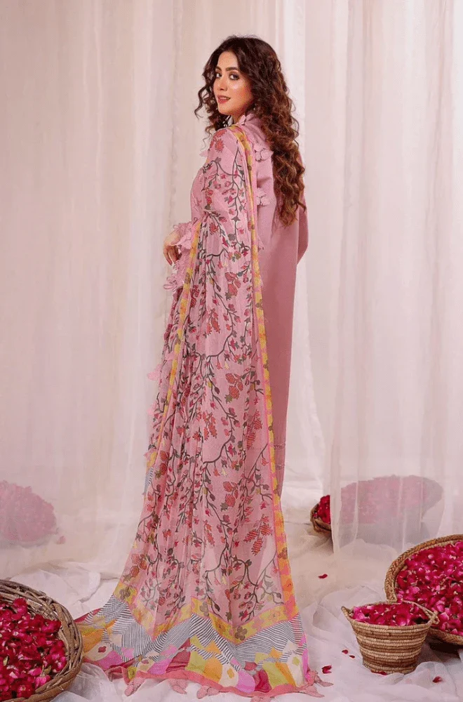 3PC Dhanak Embroidered Shirt with Wool Printed Shirt and Trouser - BFC0004 - Image 2