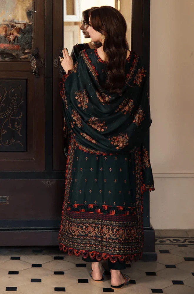 ASIM JOFA - 3PC Lawn Embroidered Shirt with Chiffon Embroidered Dupatta and Trouser - BFA0001 - Image 2