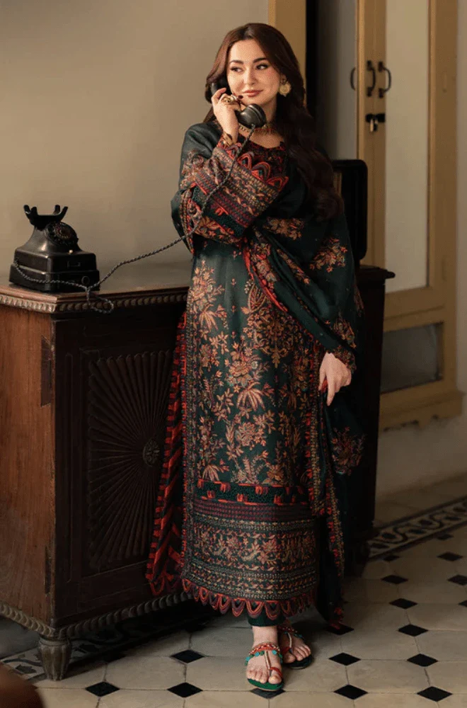 ASIM JOFA - 3PC Lawn Embroidered Shirt with Chiffon Embroidered Dupatta and Trouser - BFA0001 - Image 4