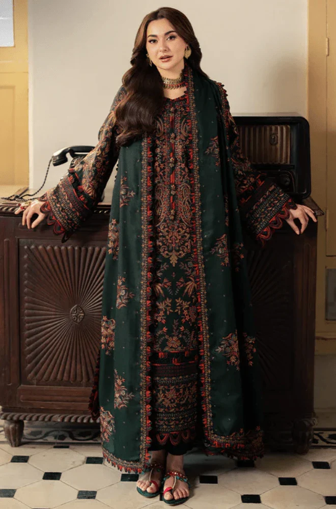 ASIM JOFA - 3PC Lawn Embroidered Shirt with Chiffon Embroidered Dupatta and Trouser - BFA0001 - Image 5