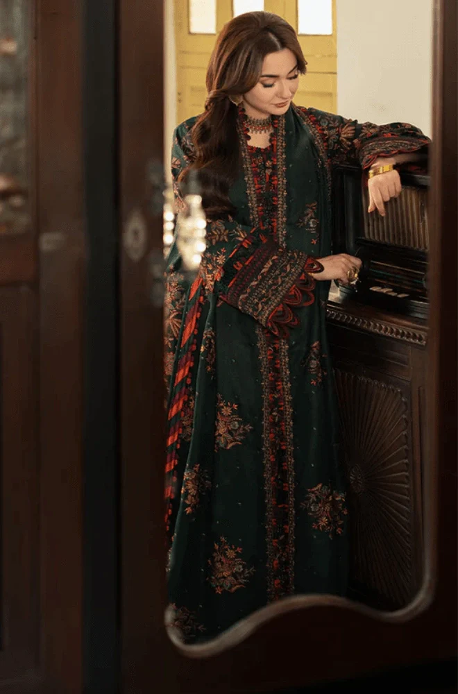 ASIM JOFA - 3PC Lawn Embroidered Shirt with Chiffon Embroidered Dupatta and Trouser - BFA0001 - Image 7