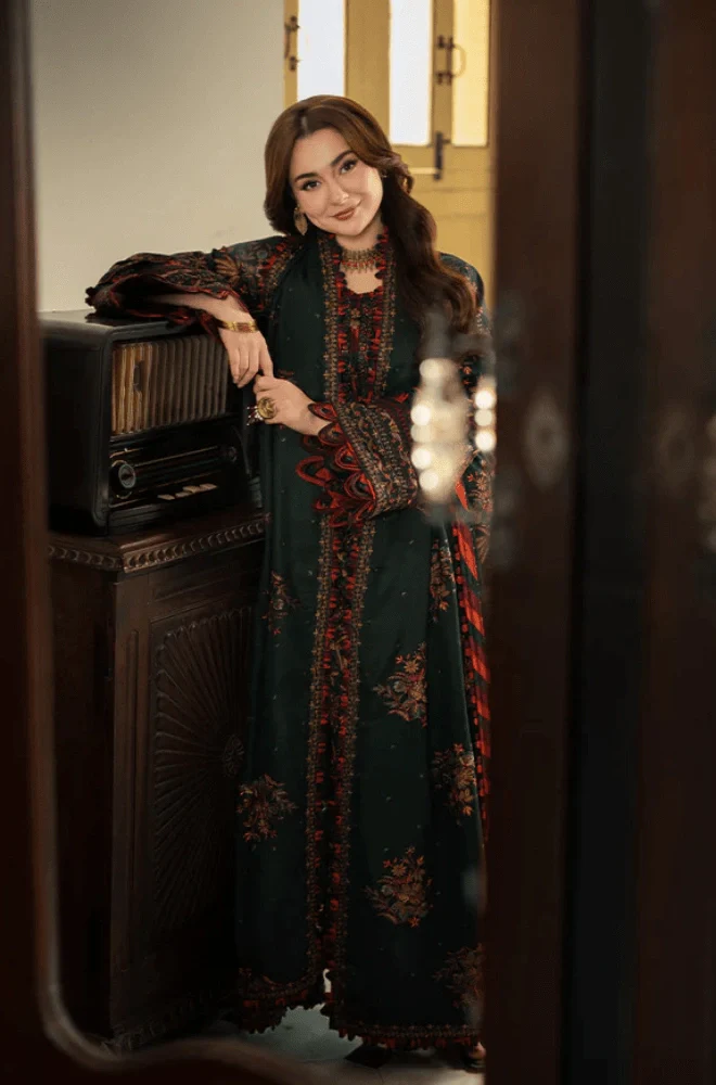 ASIM JOFA - 3PC Lawn Embroidered Shirt with Chiffon Embroidered Dupatta and Trouser - BFA0001 - Image 8
