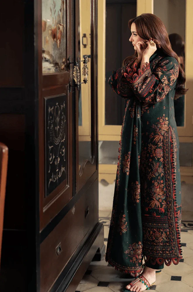 ASIM JOFA - 3PC Lawn Embroidered Shirt with Chiffon Embroidered Dupatta and Trouser - BFA0001 - Image 9