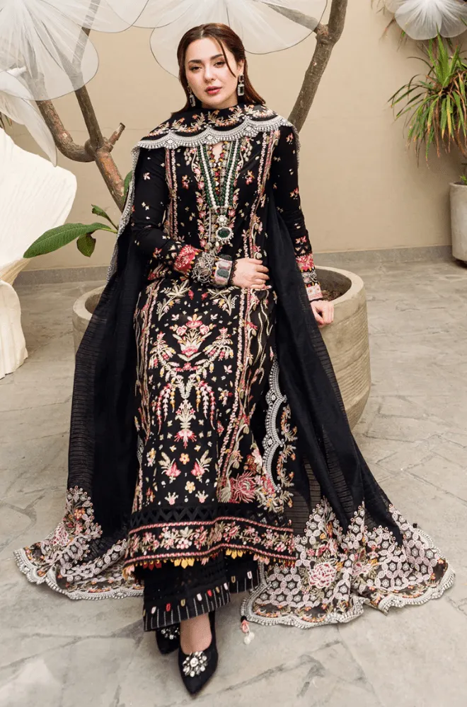 QALAMKAR - 3PC Dhanak Embroidered Shirt with Dhanak Embroidered Dupatta and Trouser - BFA0007 - Image 5