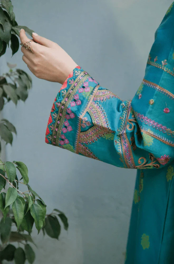 ZARA SHAHJAHAN - 3PC Lawn Embroidered Shirt with Chiffon Printed Dupatta and Trouser - BFA00410 - Image 3