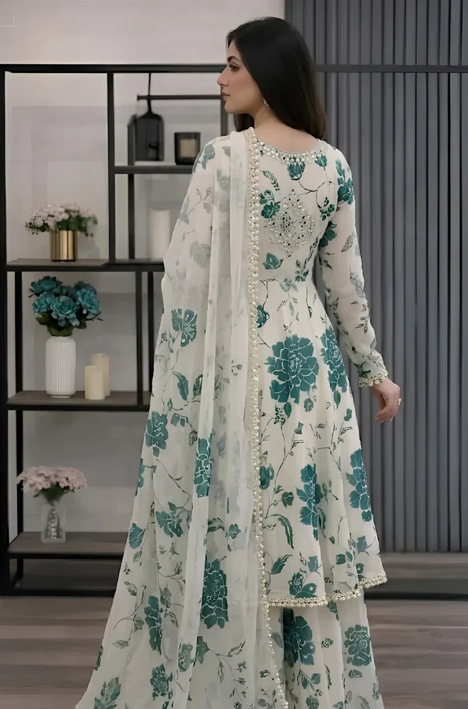 BlueFery - 3PC Lawn Maxi Style Printed Dress - BFB0834 - Image 2