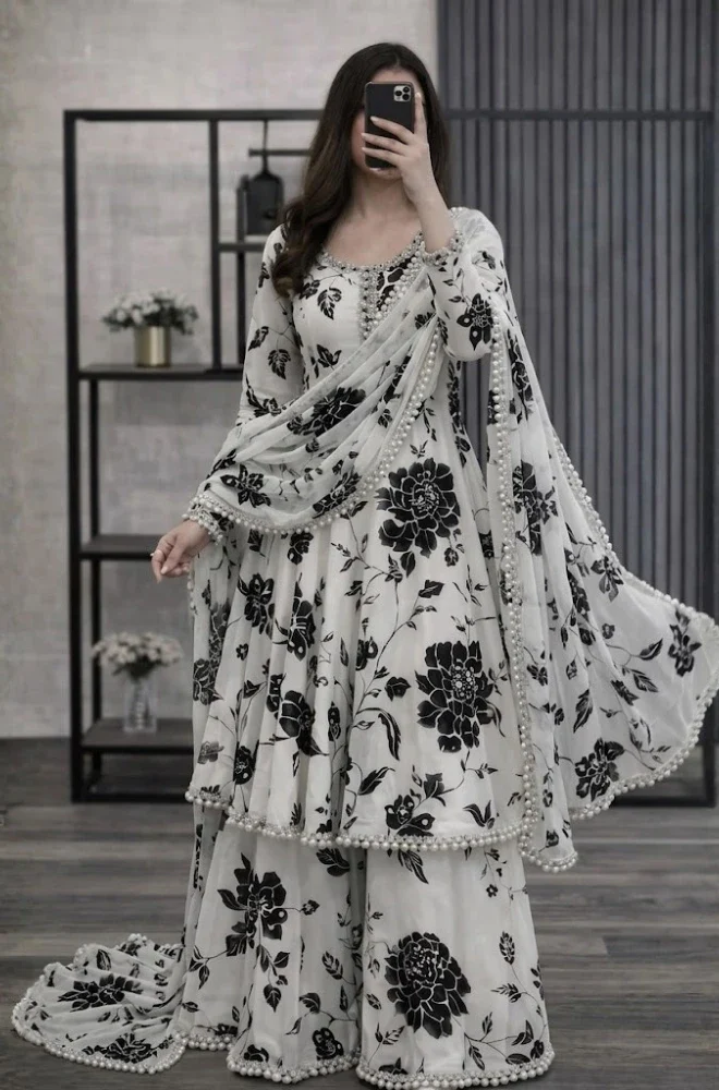 BlueFery - 3PC Lawn Maxi Style Printed Dress - BFB0836