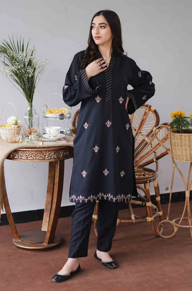 Aisling - 3PC Dhanak Embroidered Shirt With Danak Embroidered Dupatta and Trouser - BFB0871 - Image 2