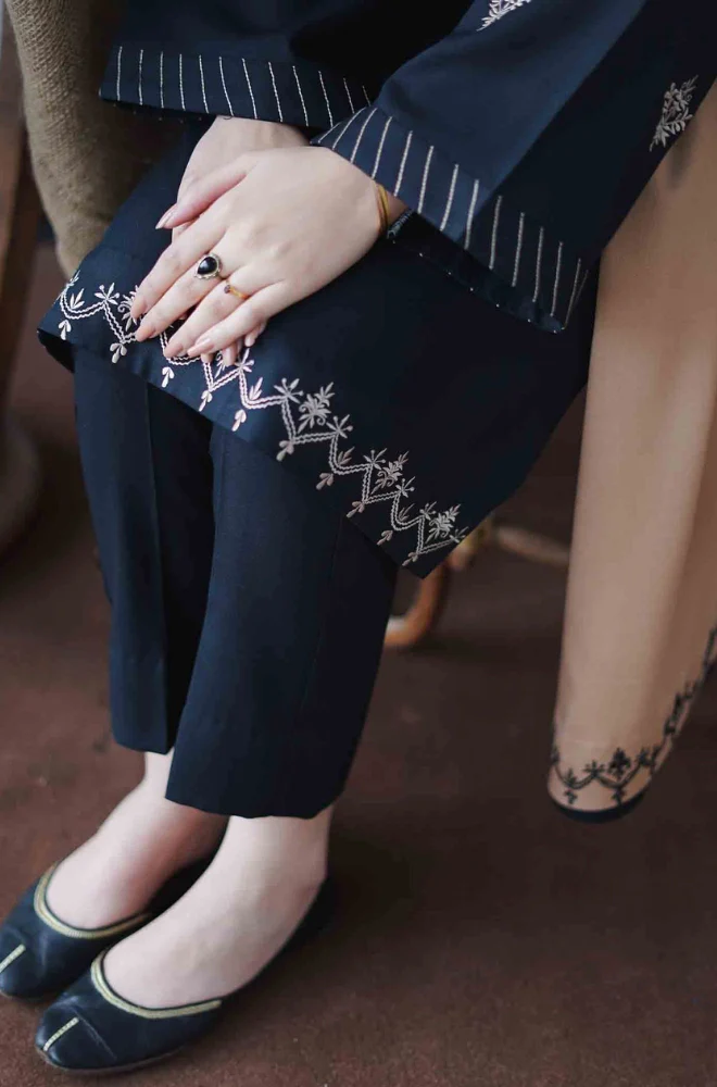 Aisling - 3PC Dhanak Embroidered Shirt With Danak Embroidered Dupatta and Trouser - BFB0871 - Image 4