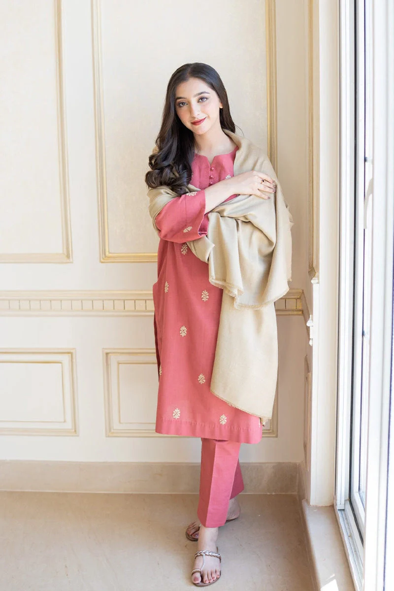 Aisling - 3PC Dhanak Embroidered Shirt With Dhanak Dupatta and Trouser - BFB0880