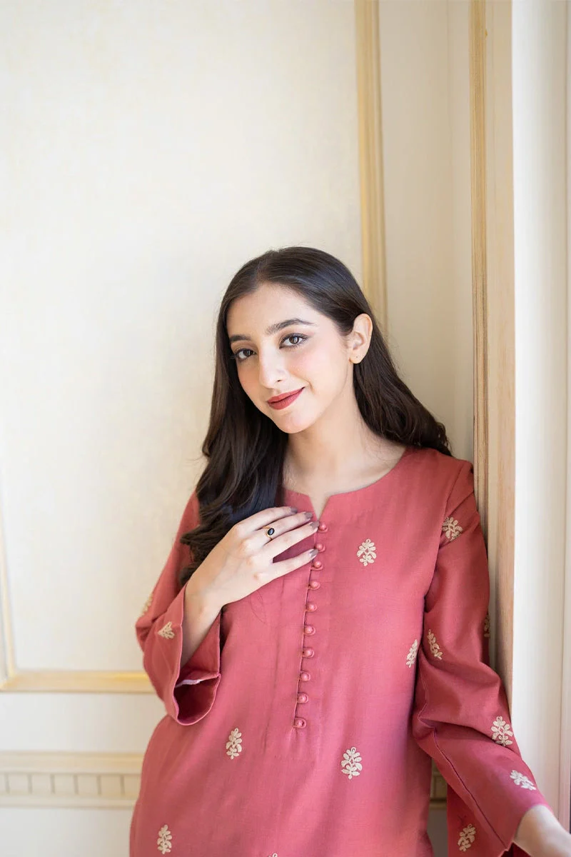 Aisling - 3PC Dhanak Embroidered Shirt With Dhanak Dupatta and Trouser - BFB0880 - Image 4