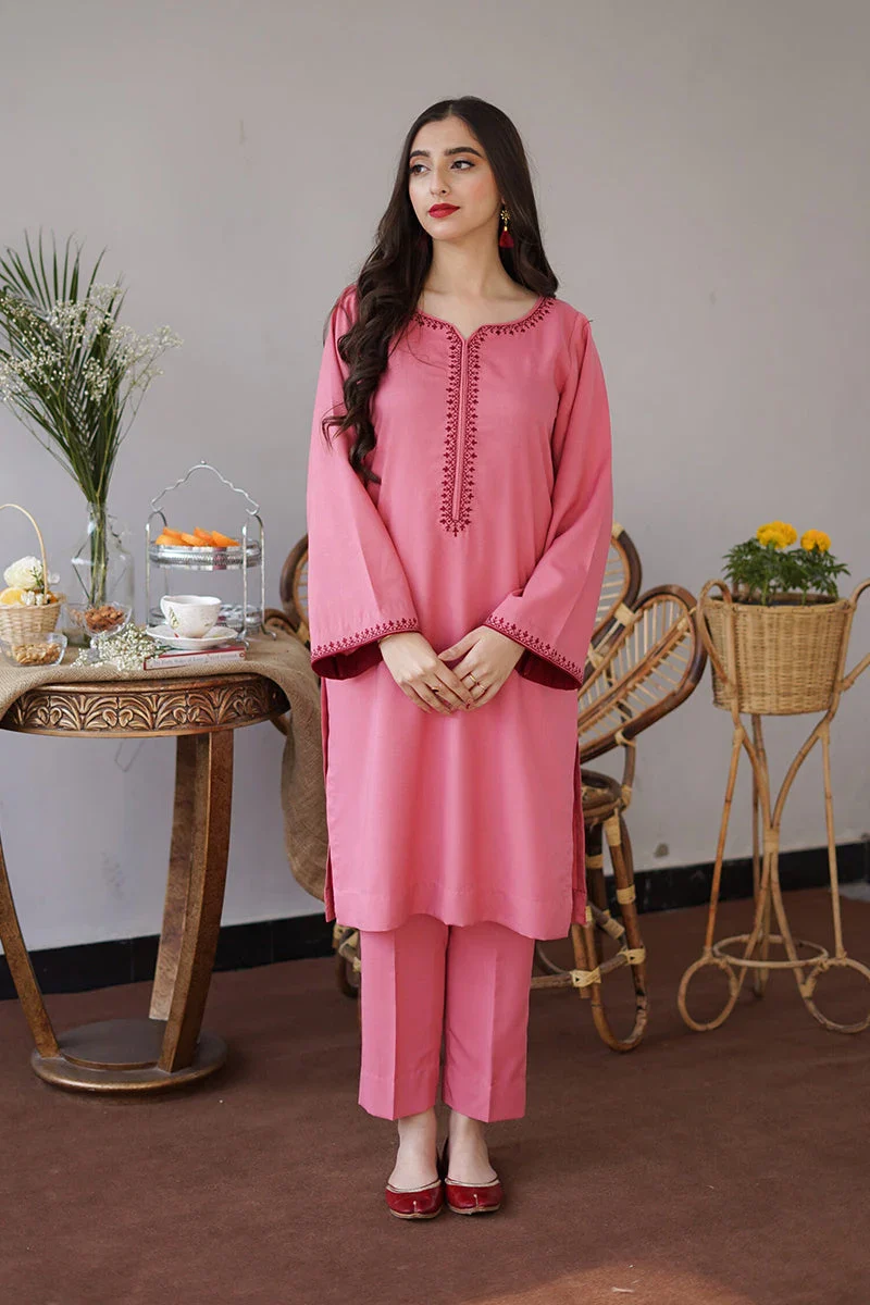 Aisling - 3PC Dhanak Embroidered Shirt With Dhanak Dupatta and Trouser - BFB0881 - Image 3
