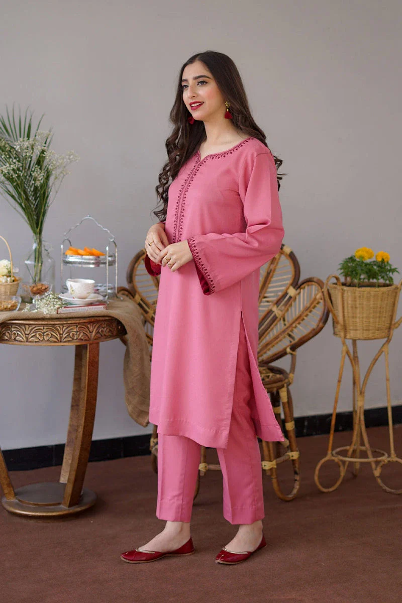 Aisling - 3PC Dhanak Embroidered Shirt With Dhanak Dupatta and Trouser - BFB0881 - Image 4