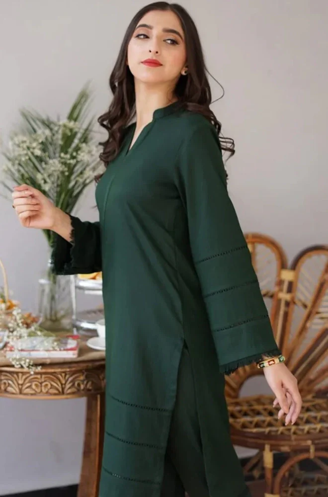 Aisling - 3PC Dhanak Shirt With Dhanak Dupatta and Trouser - BFB0911 - Image 3