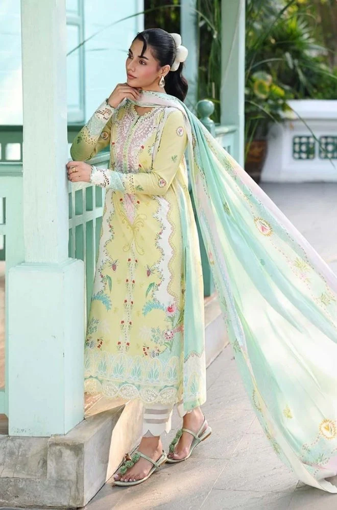 QALAMKAR - Summer 3PC Lawn Digital Printed Dress - BFB0805 - Image 2