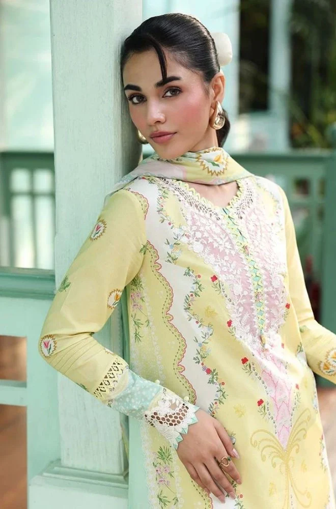 QALAMKAR - Summer 3PC Lawn Digital Printed Dress - BFB0805 - Image 4