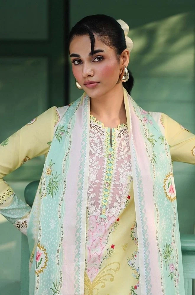 QALAMKAR - Summer 3PC Lawn Digital Printed Dress - BFB0805 - Image 5