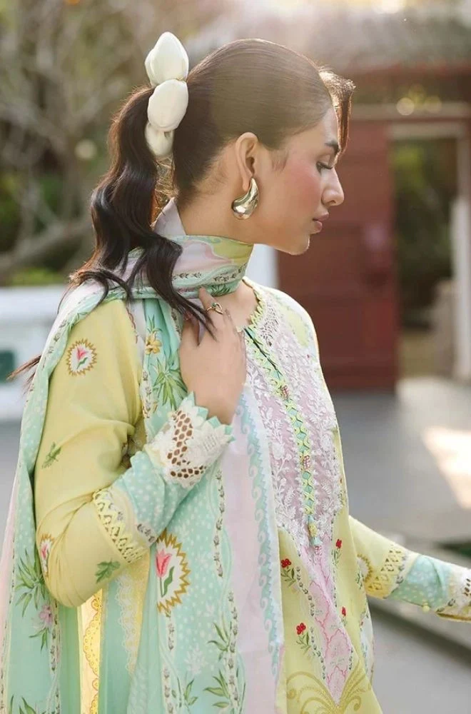 QALAMKAR - Summer 3PC Lawn Digital Printed Dress - BFB0805 - Image 6