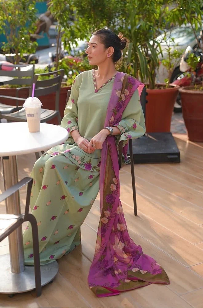 ANEELAS - Summer 3PC Lawn Digital Printed Dress - BFB0815 - Image 2