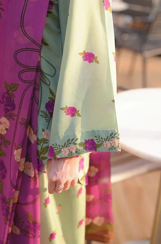 ANEELAS - Summer 3PC Lawn Digital Printed Dress - BFB0815 - Image 3