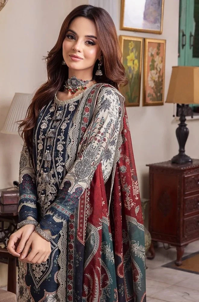 ASIM JOFA - 3PC Lawn Digital Printed Shirt with Lawn Printed Dupatta and Trouser - BFB0807 - Image 3