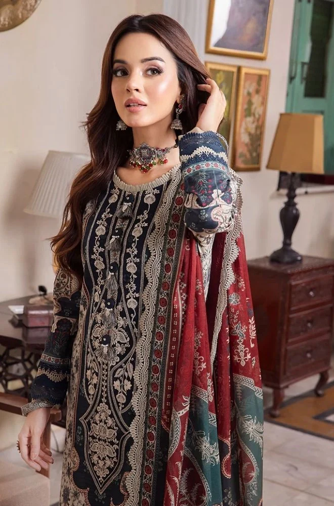 ASIM JOFA - 3PC Lawn Digital Printed Shirt with Lawn Printed Dupatta and Trouser - BFB0807 - Image 4