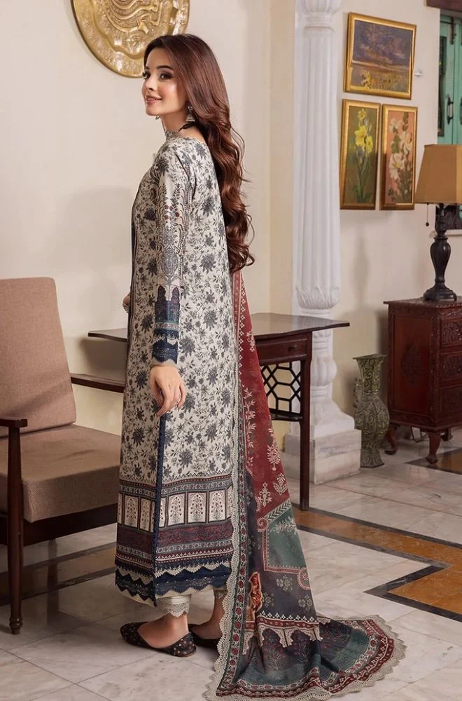 ASIM JOFA - 3PC Lawn Digital Printed Shirt with Lawn Printed Dupatta and Trouser - BFB0807 - Image 8