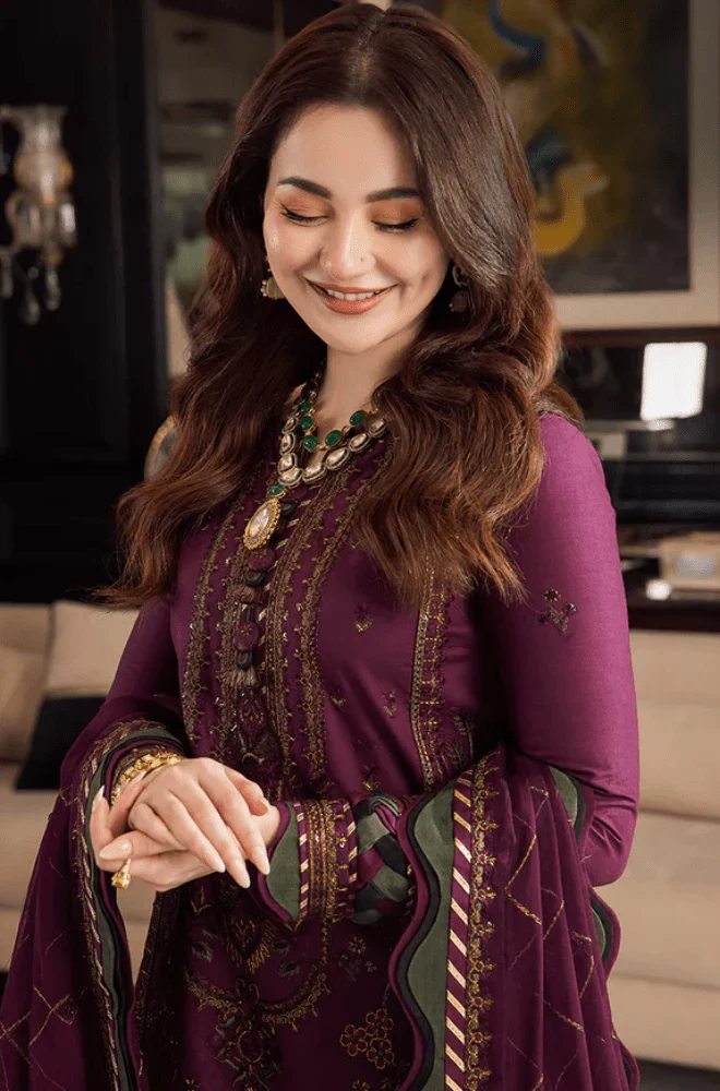 ASIM JOFA - 3PC Lawn Embroidered Shirt with Chiffon Embroidered Dupatta and Trouser - BFB05310 - Image 3