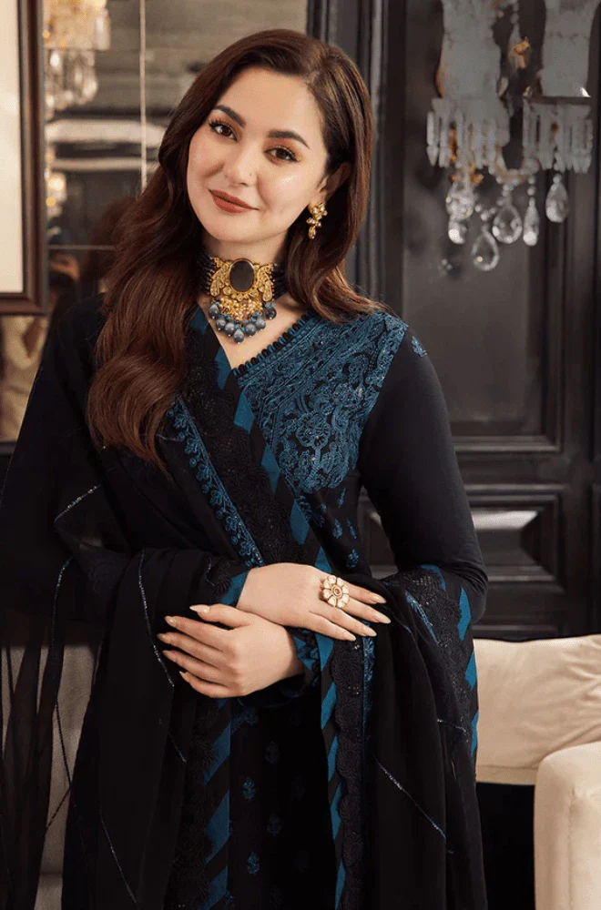 ASIM JOFA - 3PC Lawn Embroidered Shirt with Chiffon Embroidered Dupatta and Trouser - BFB0659 - Image 6