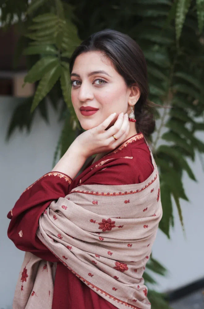 Asling - 3PC Dhanak Embroidered Shirt With Dhanak Embroidered Dupatta and Trouser - BFB0877 - Image 4