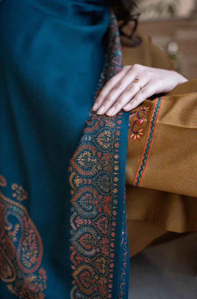 3PC Dhanak Embroidered Shirt with Printed Dhanak Dupatta and Trouser – RTW021 - Image 4