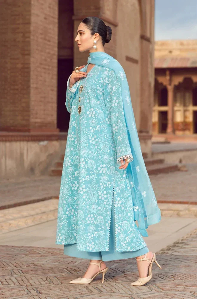 Bareeze - 3PC Dhanak Embroidered Shirt with Chiffon Embroidered Dupatta and Trouser - BFB0883