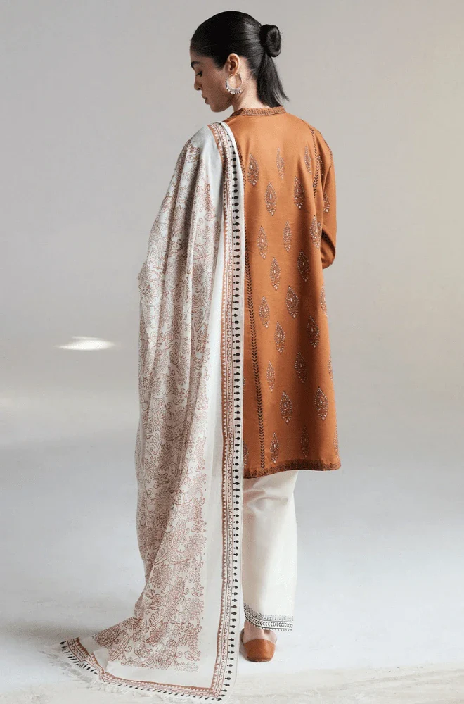 Zara Shahjahan - 3PC Lawn Embroidered Shirt with Monar Printed Dupatta and Trouser - BFB0307 - Image 2