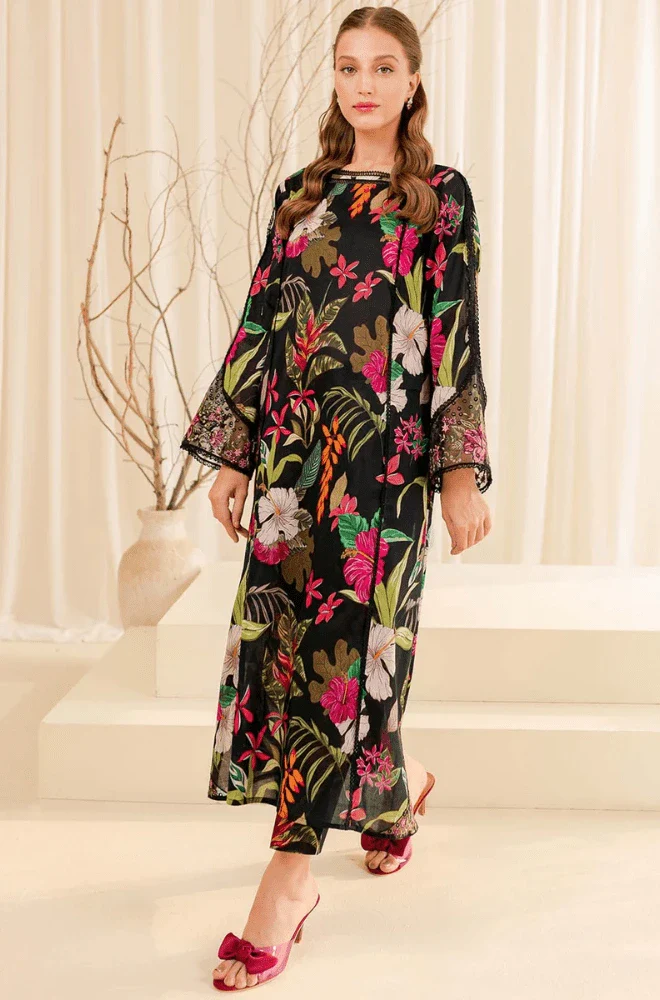 3PC Khaddar Printed Shirt with Khaddar Printed Dupatta and Trouser - BFU0457 - Image 4