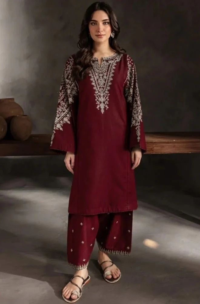 BATIK -2PC Lawn Embroidered Shirt and Embroidered Trouser - BFB0690