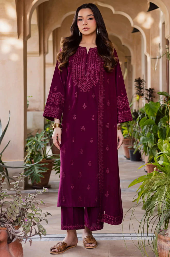 BATIK - 3PC Lawn Embroidered Shirt with Chiffon Embroidered Dupatta and Trouser - BFB0611