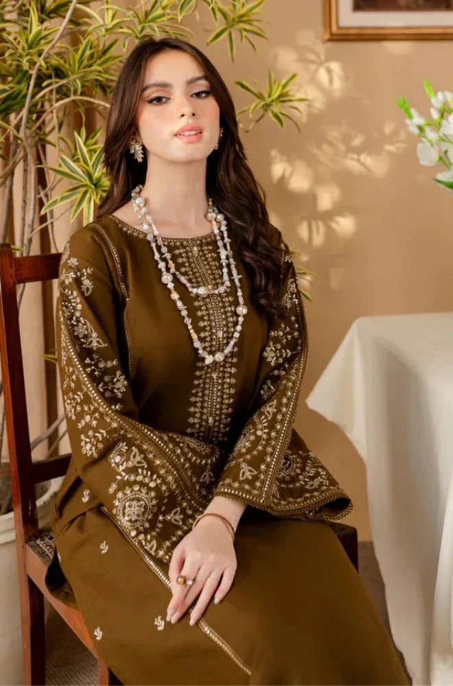 BAROQUE - 2PC Lawn Embroidered Shirt and Trouser - BFSIN194 - Image 4