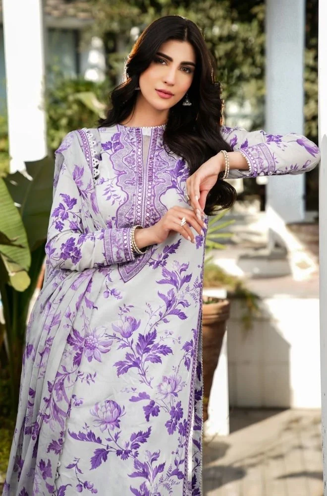ANEELAS - Summer 3PC Lawn Digital Printed Dress - BFB0800 - Image 3