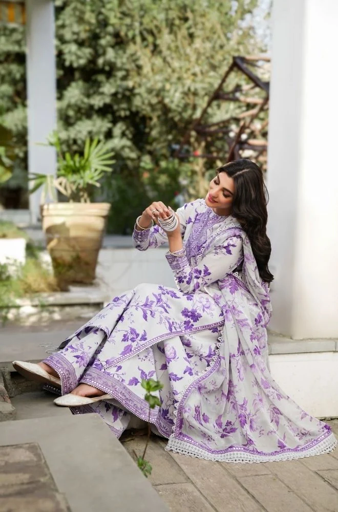 ANEELAS - Summer 3PC Lawn Digital Printed Dress - BFB0800 - Image 5