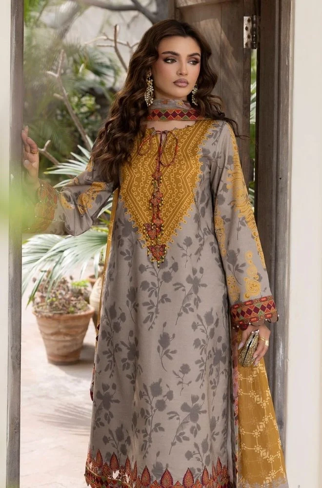 CHARIZMA - 3PC Lawn Digital Printed Shirt With Chiffon Printed Dupatta and Trouser - BFB0811 - Image 5