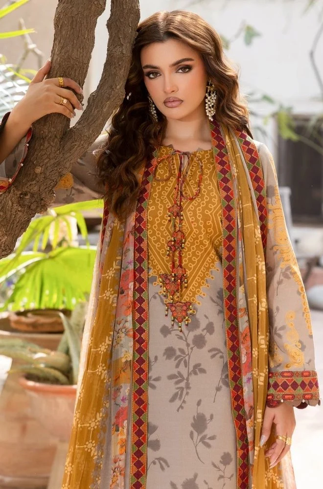 CHARIZMA - 3PC Lawn Digital Printed Shirt With Chiffon Printed Dupatta and Trouser - BFB0811 - Image 7