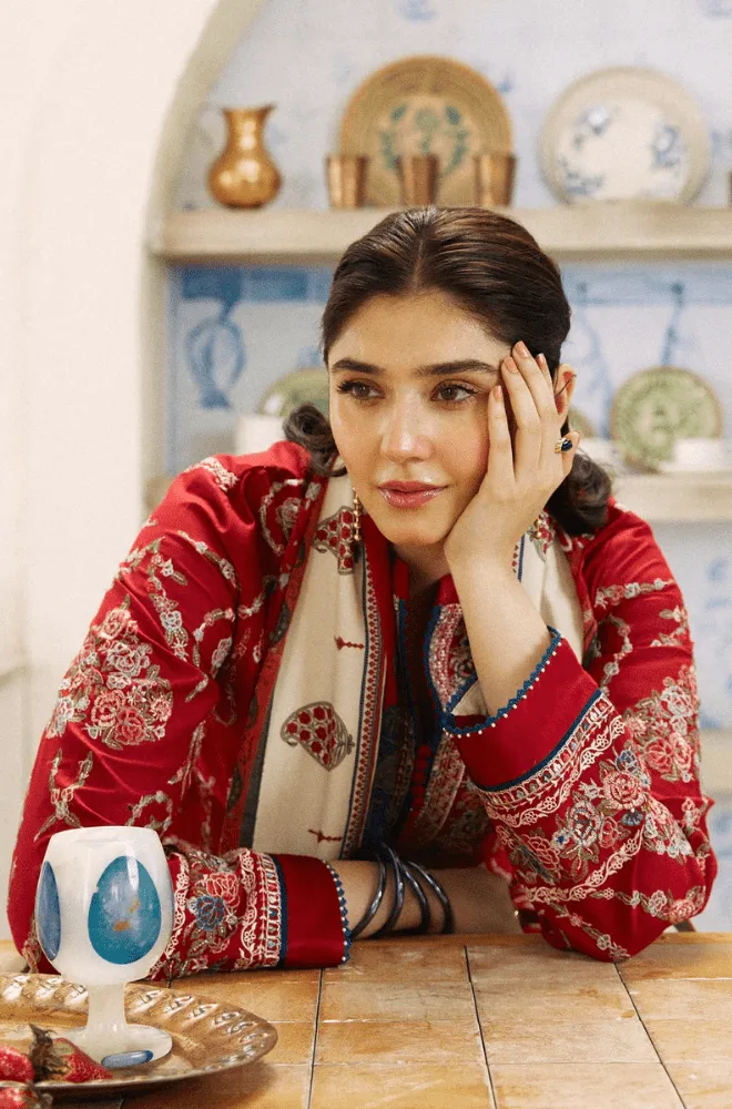 ZARA SHAHJAHAN - 3PC Lawn Embroidered Shirt with Lawn Printed Dupatta and Trouser - BFB01270 - Image 5