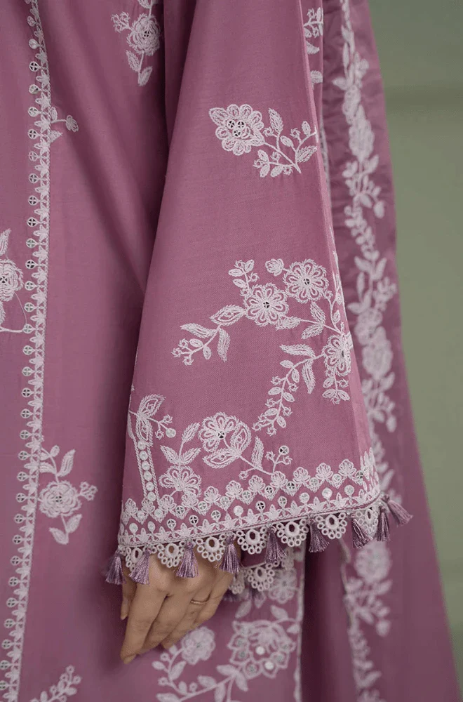 Cross Stitch - 3PC Dhanak Embroidered Shirt with Dhanak Embroidered Dupatta and Trouser – RTW001 - Image 3