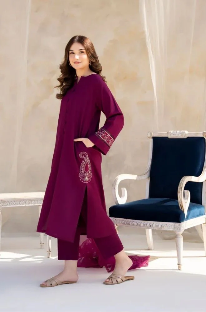 DYOT - 3PC Summer Lawn Embroidered Shirt with Organza Embroidered Dupatta and Trouser - BFB0803 - Image 4