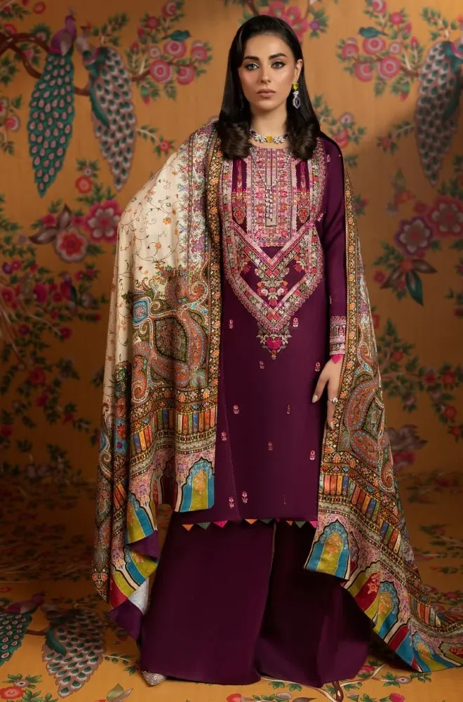 FAIZA FAISAL - 3PC Lawn Embroidered Shirt with Monar Printed Dupatta and Trouser - BFB0682 - Image 4