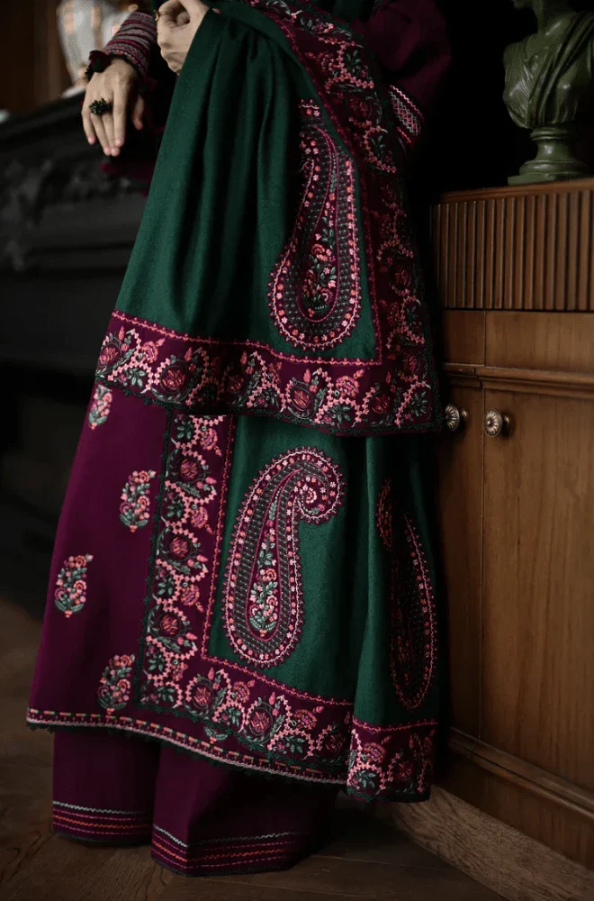 BATIK - 3PC Lawn Embroidered Shirt with Lawn Embroidered Dupatta and Trouser - BFB0566 - Image 3