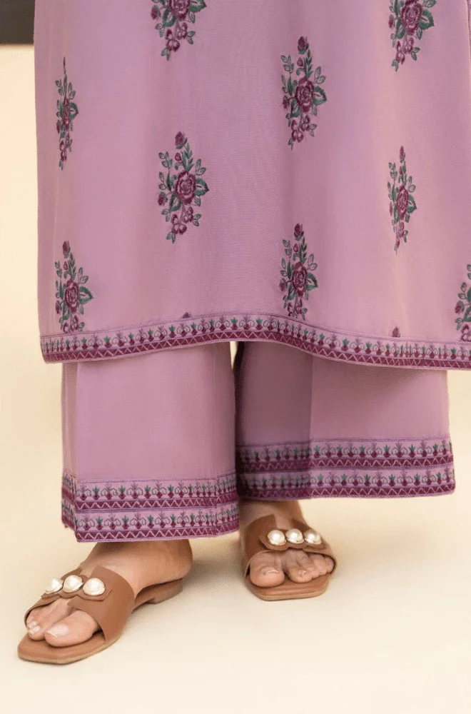 Stitched 3PC Dhanak Embroidered Shirt with Dhanak Embroidered Dupatta and Trouser – RTW025 - Image 4