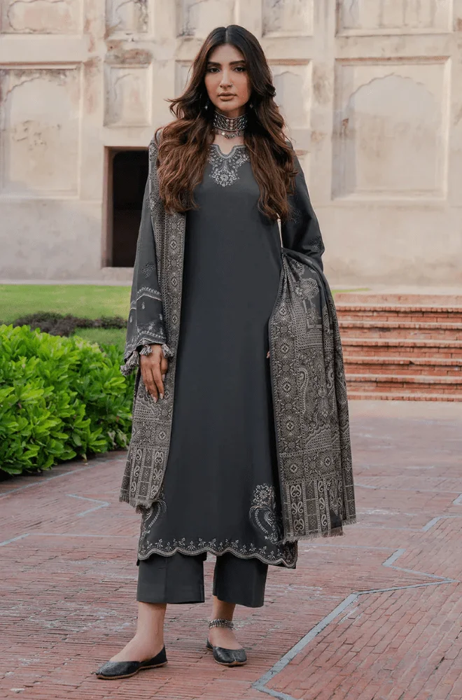 IZEL - 3PC Lawn Embroidered Shirt with Lawn Printed Dupatta and Trouser - BFB0568